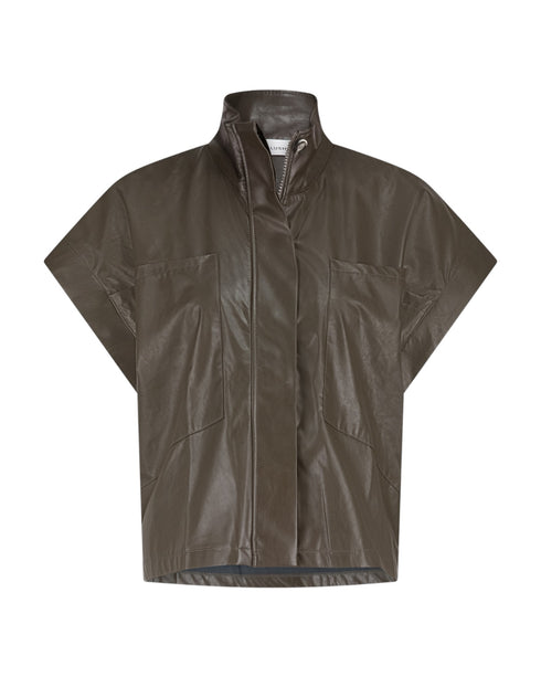 Leather Bluse